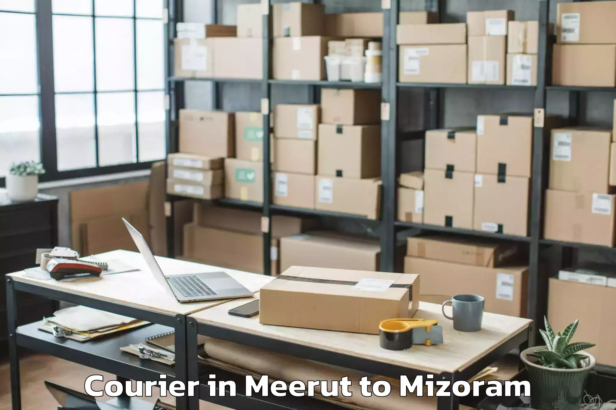 Hassle-Free Meerut to Nit Aizawl Courier